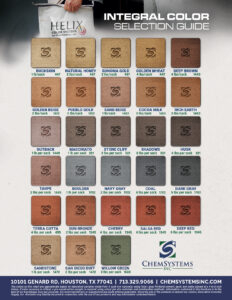 Color Charts for Integral and Standard Cement Colors